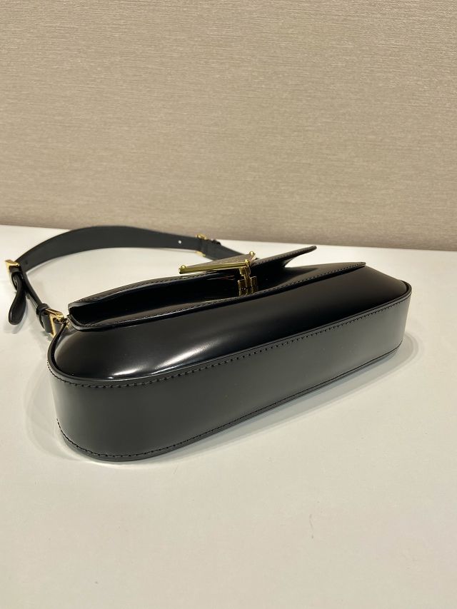 Prada original calfskin shoulder bag 1BD345 black