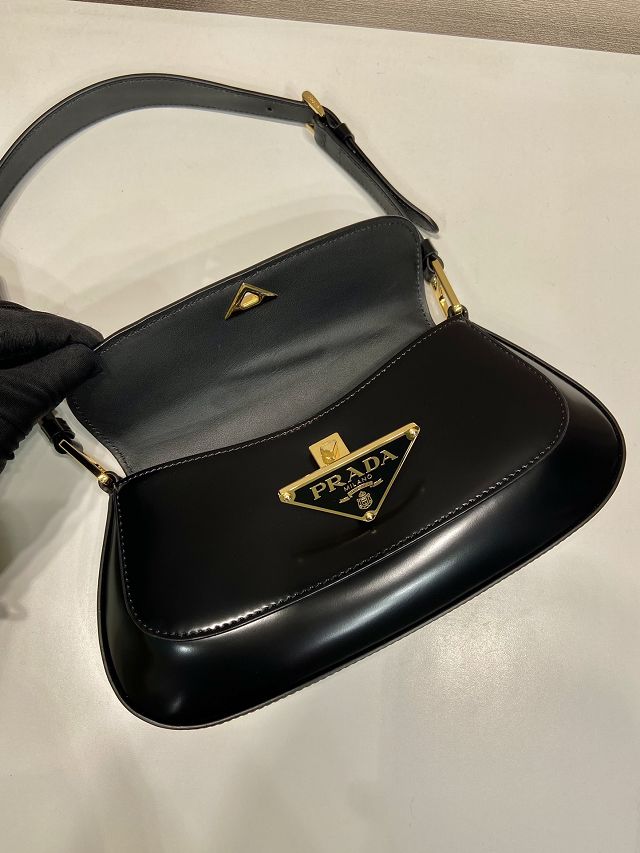 Prada original calfskin shoulder bag 1BD345 black