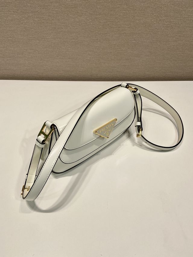 Prada original calfskin shoulder bag 1BD345 white