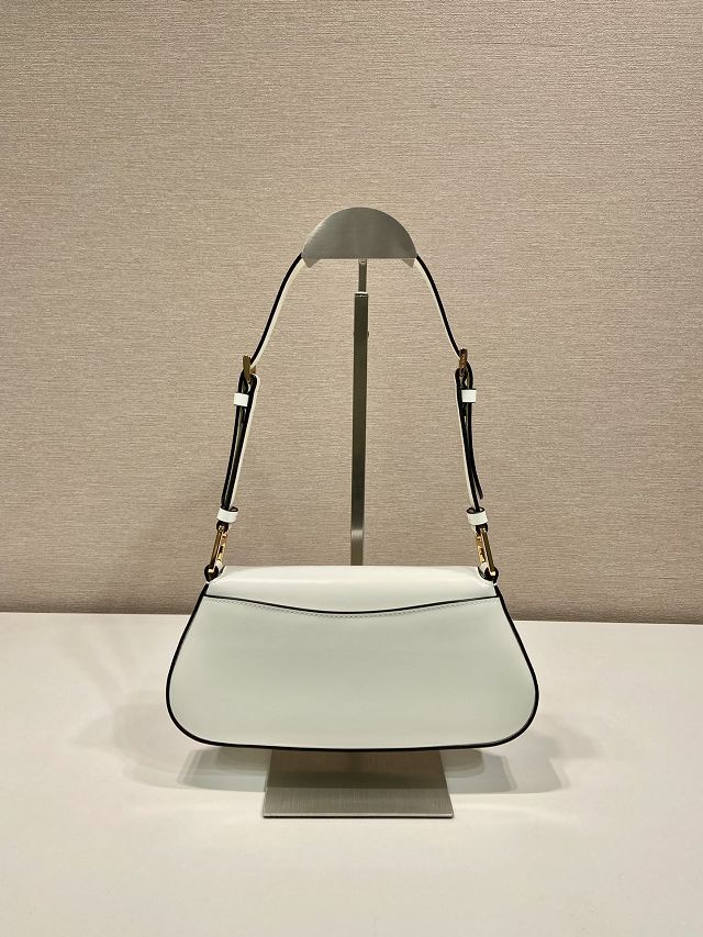 Prada original calfskin shoulder bag 1BD345 white
