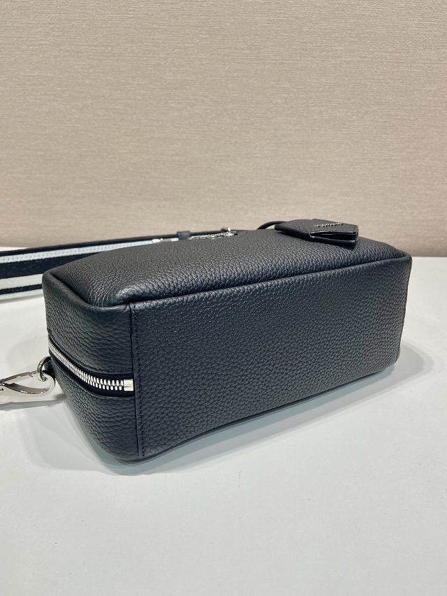 Prada original calfskin small handbag 1BB102 black