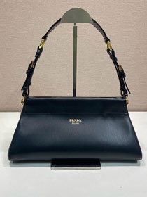 Prada original calfskin top handle bag 1BC262 black