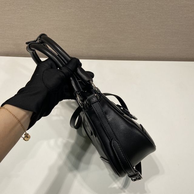 Prada original lambskin small top handle bag 1BA381 black