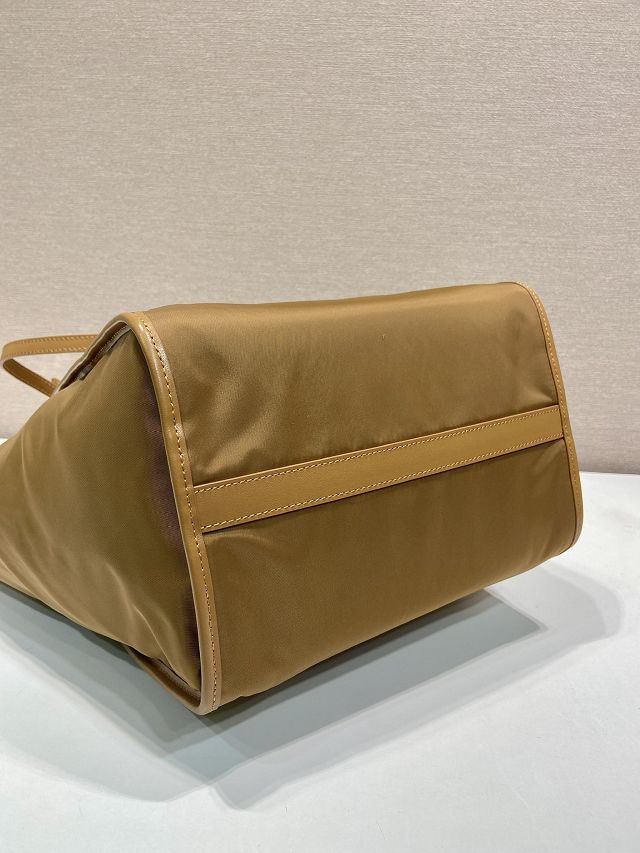 Prada original nylon medium tote bag 1BG561 brown