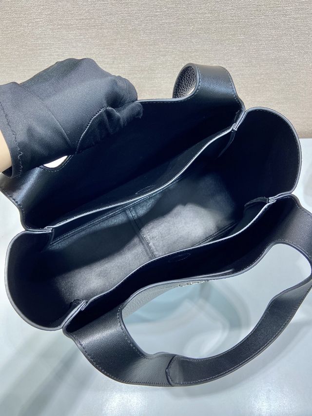 Prada original calfskin large tote bag 1BG338 black