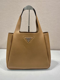 Prada original calfskin large tote bag 1BG338 caramel