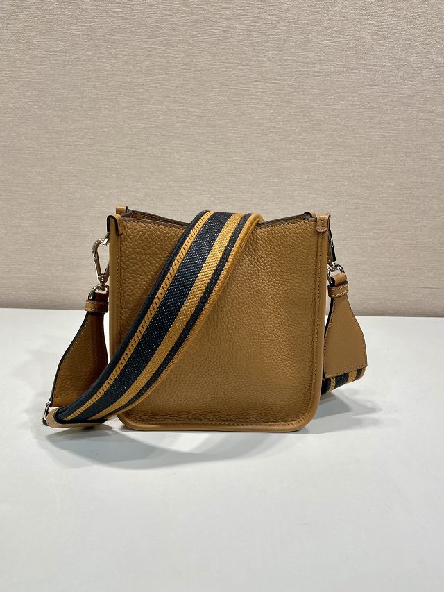 Prada original calfskin mini shoulder bag 1BH191 caramel