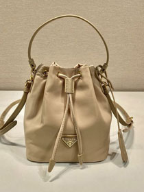Prada original nylon 1978 mini bucket bag 1BE067 apricot