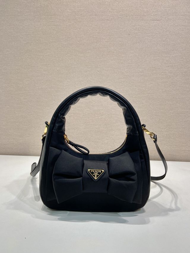 Prada original nylon mini hobo bag 1BC241 black