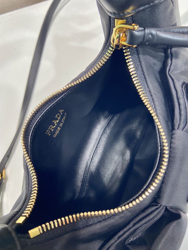 Prada original nylon mini hobo bag 1BC241 black