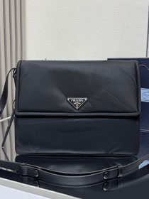 Prada original nylon traveller shoulder bag 1BD256 black