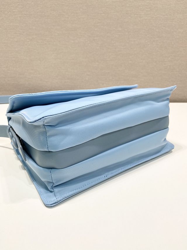 Prada original nylon traveller small shoulder bag 1BD258 blue