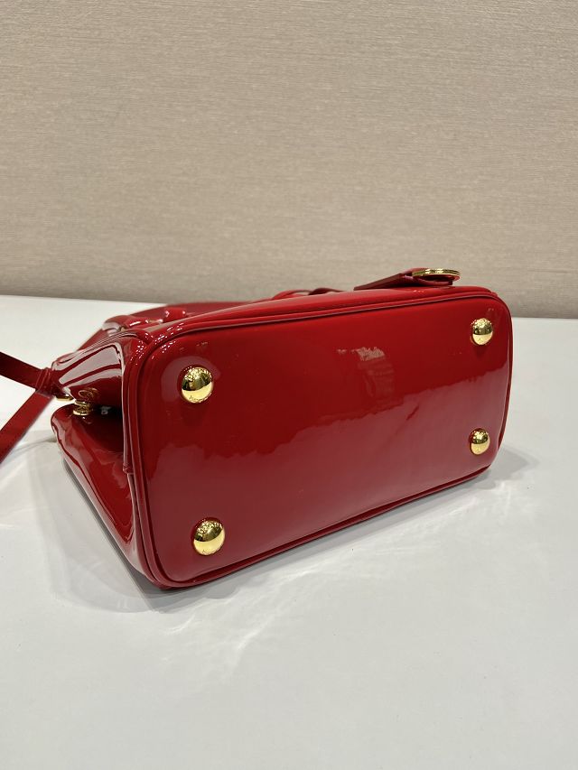 Prada original patent leather galleria mini bag 1BA906 red