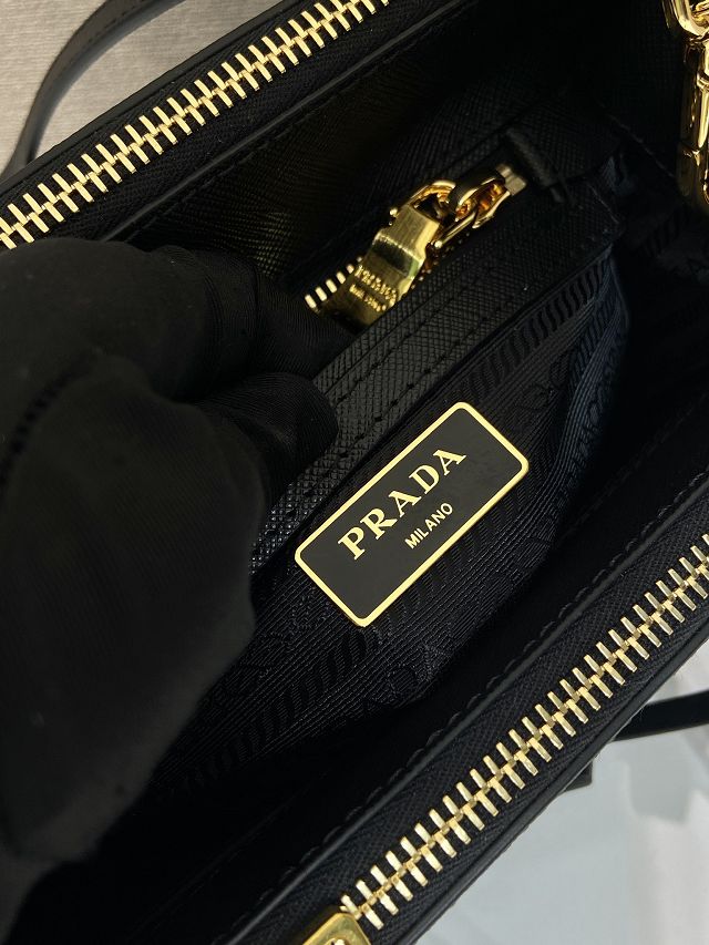 Prada original saffiano calfskin galleria mini bag 1BA906 black