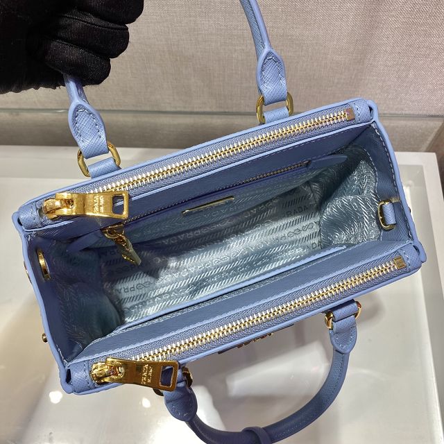 Prada original saffiano calfskin galleria mini bag 1BA906 blue