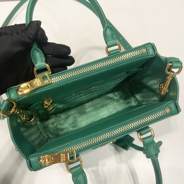 Prada original saffiano calfskin galleria mini bag 1BA906 green