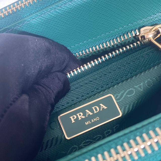 Prada original saffiano calfskin galleria mini bag 1BA906 green