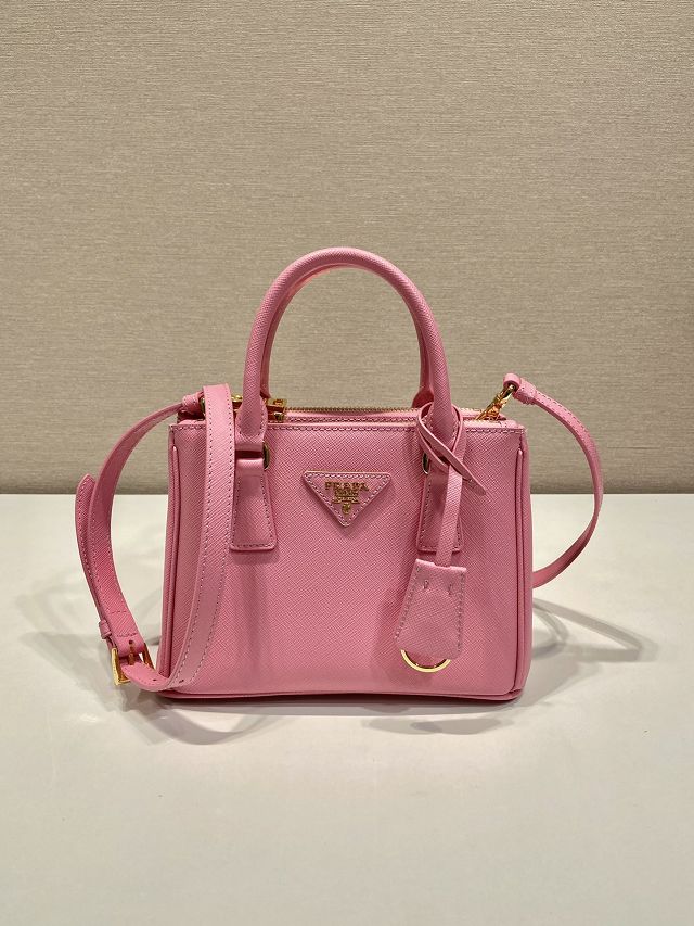 Prada original saffiano calfskin galleria mini bag 1BA906 pink