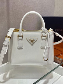 Prada original saffiano calfskin galleria mini bag 1BA906 white