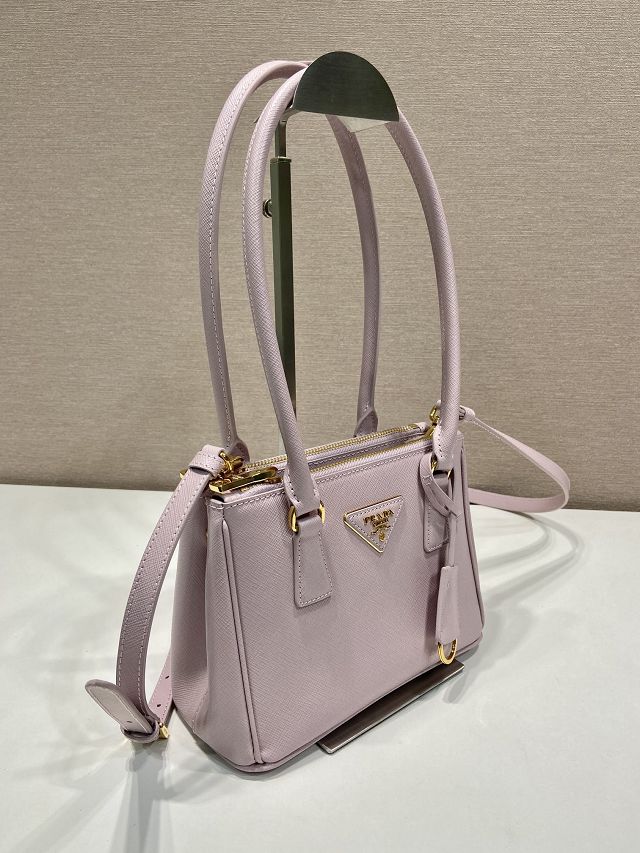 Prada original saffiano calfskin galleria mini bag 1BA906A light pink