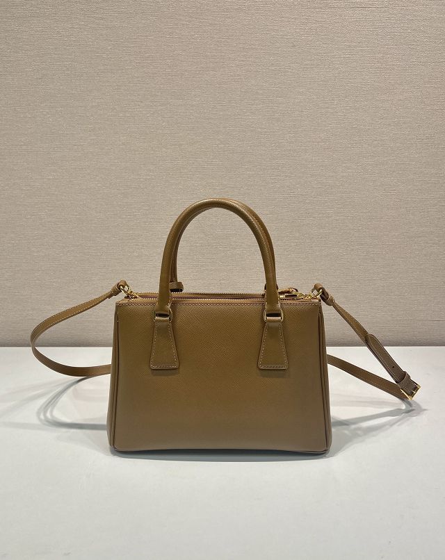 Prada original saffiano calfskin galleria small bag 1BA896 brown