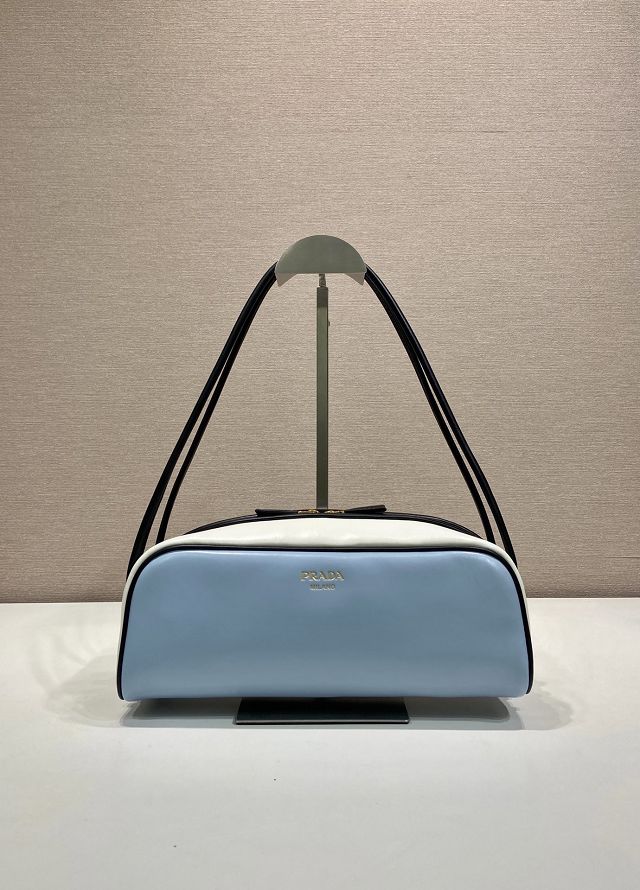Prada original calfskin shoulder bag 1BC249 blue
