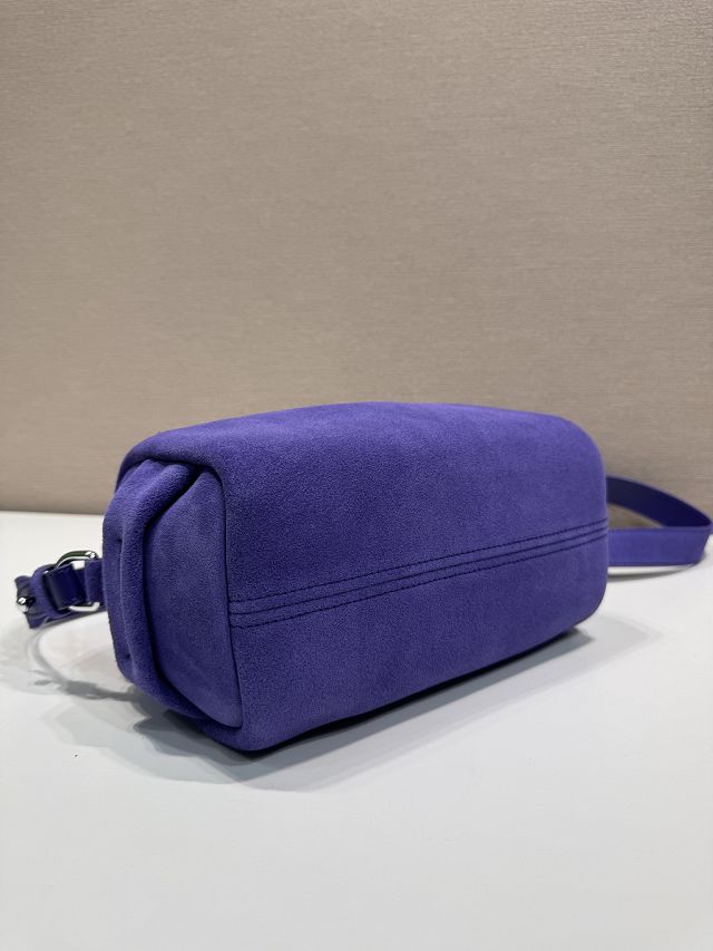 Prada original suede shoulder bag 2VH188 purple