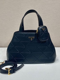 Prada original calfskin medium tote bag 1BG545 black 