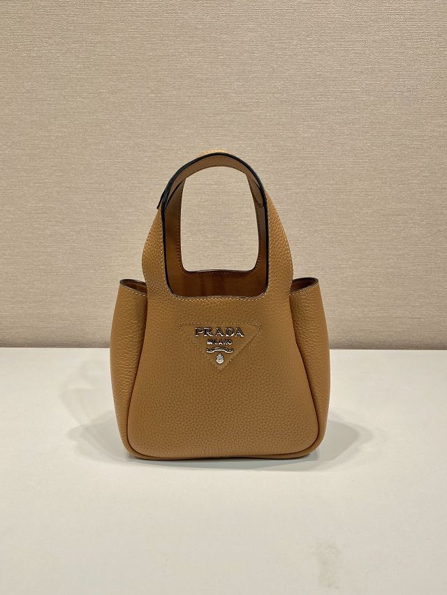 Prada original calfskin mini tote bag 1BA349 caramel