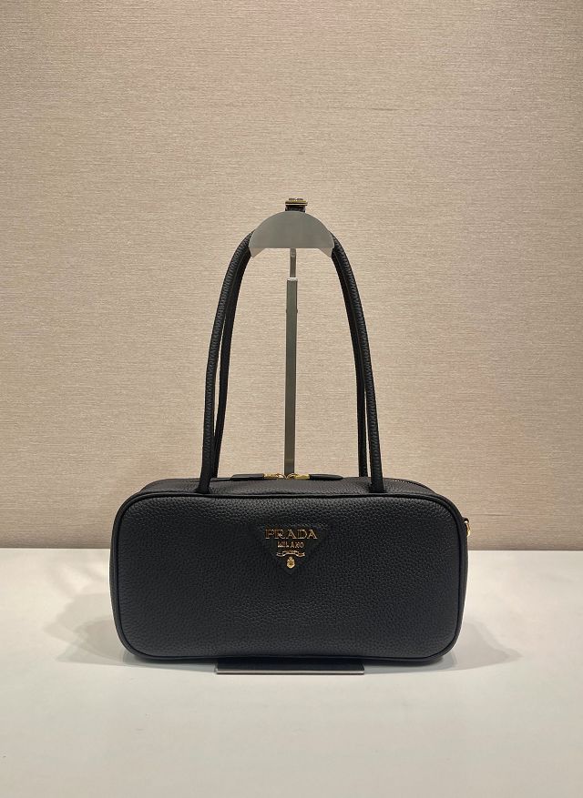 Prada original calfskin shoulder bag 1BB126 black