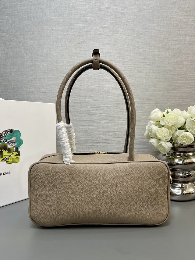 Prada original calfskin shoulder bag 1BB126 grey