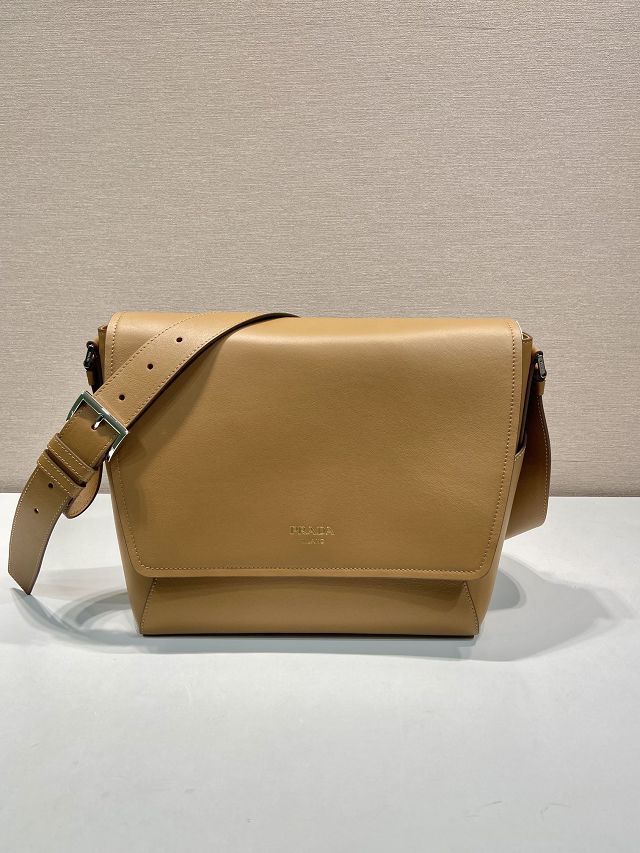 Prada original calfskin shoulder bag 2VD068 caramel