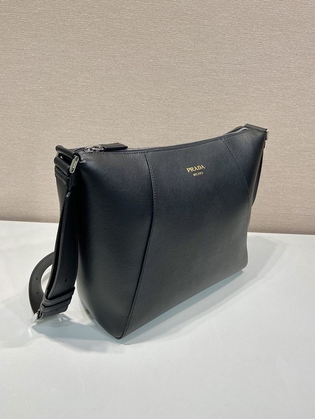 Prada original calfskin shoulder bag 2VH177 black