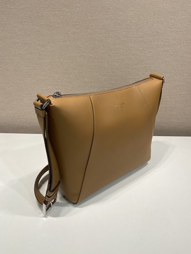 Prada original calfskin shoulder bag 2VH177 caramel