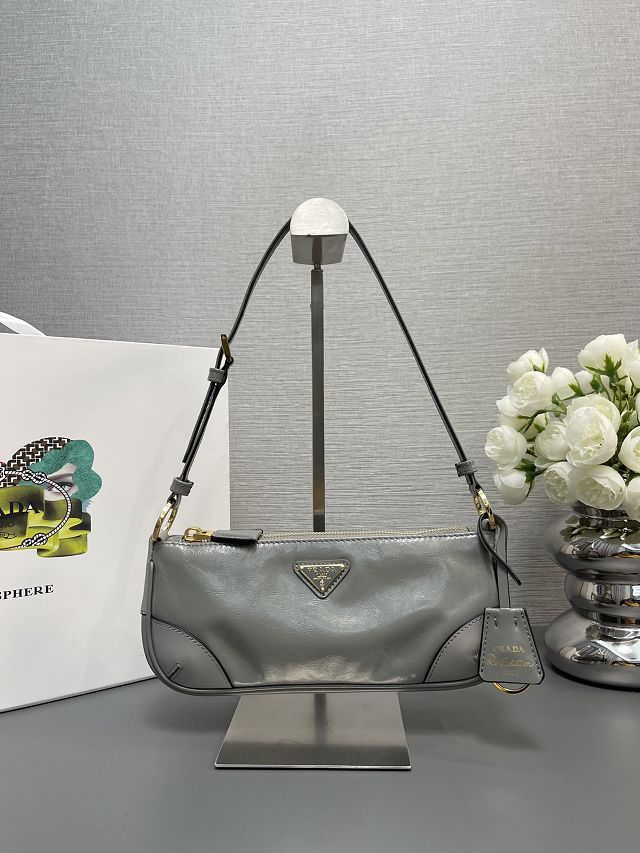 Prada original calfskin small shoulder bag 1BC201 black