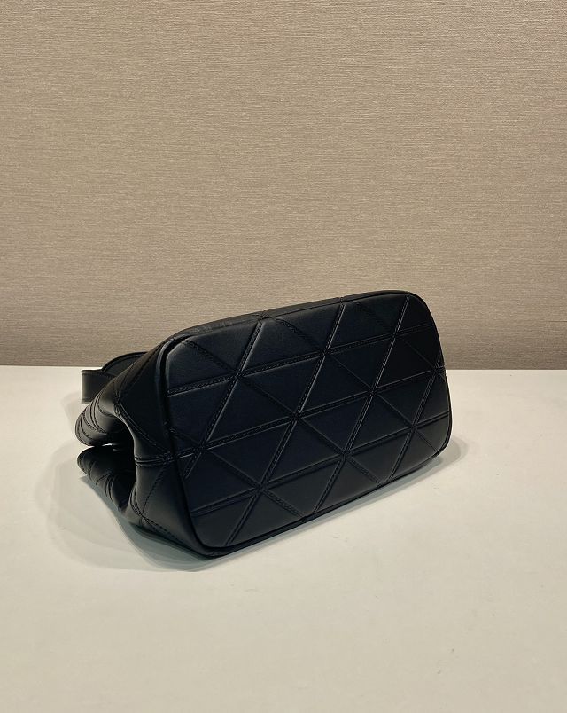 Prada original calfskin small tote bag 1BG548 black