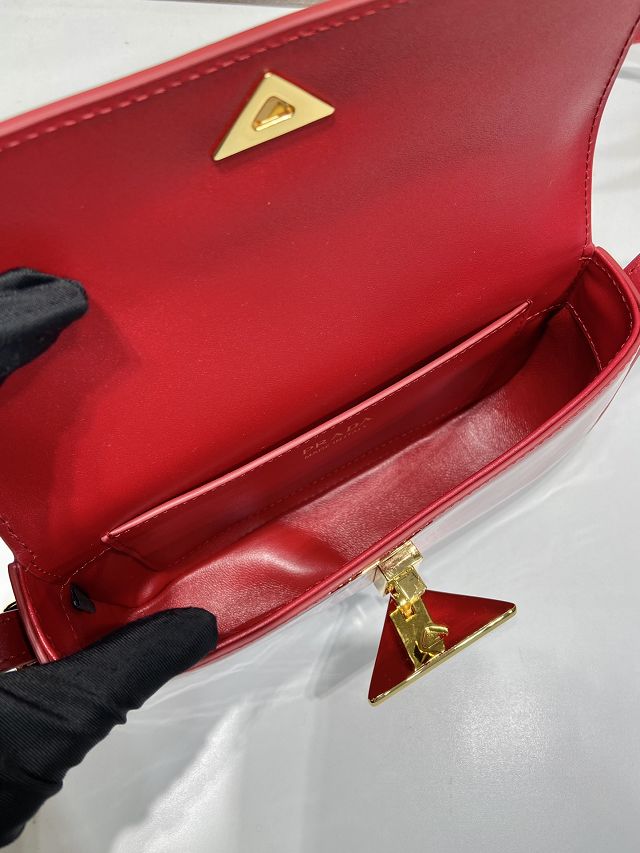 Prada original patent calfskin mini shoulder bag 1BD339 red