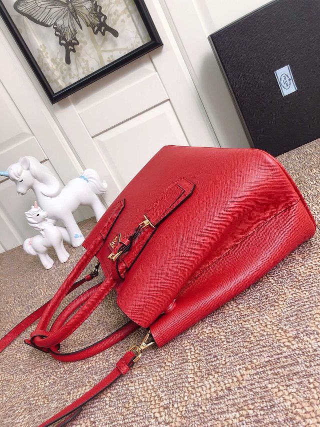 Prada original saffiano calfskin galleria large bag 1BG775 red