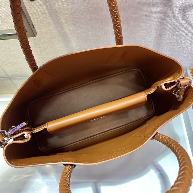 Prada original soft calfskin galleria large bag 1BG775 brown