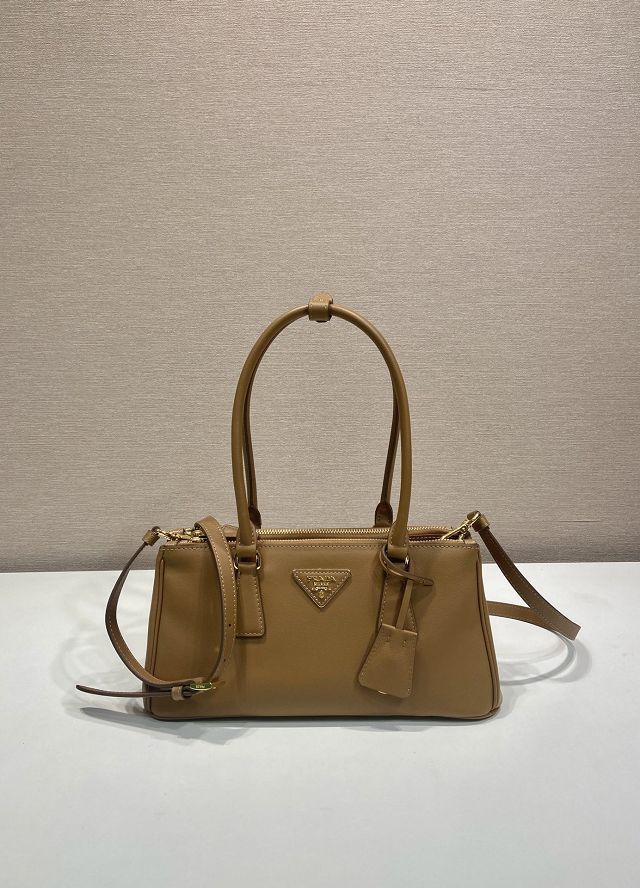 Prada original soft calfskin galleria medium bag 1BA457 brown