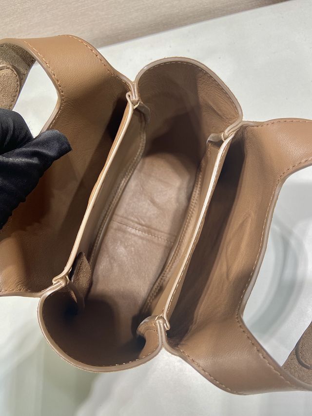 Prada original suede mini tote bag 1BA349 brown