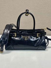 Prada original calfskin bonnie mini tote bag 1BA486 black