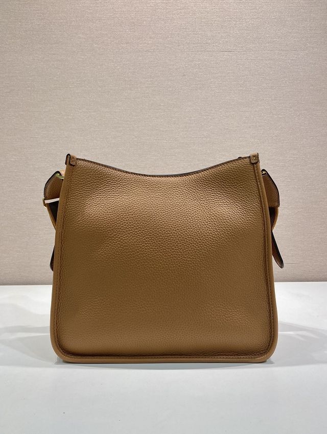Prada original calfskin large shoulder bag 1BC073 caramel