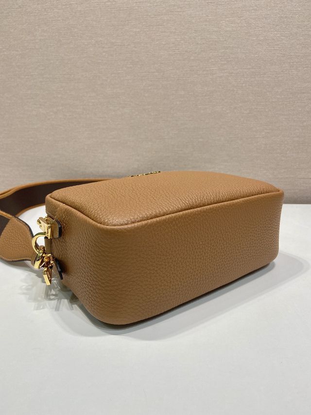 Prada original calfskin small shoulder bag 1BD082 caramel