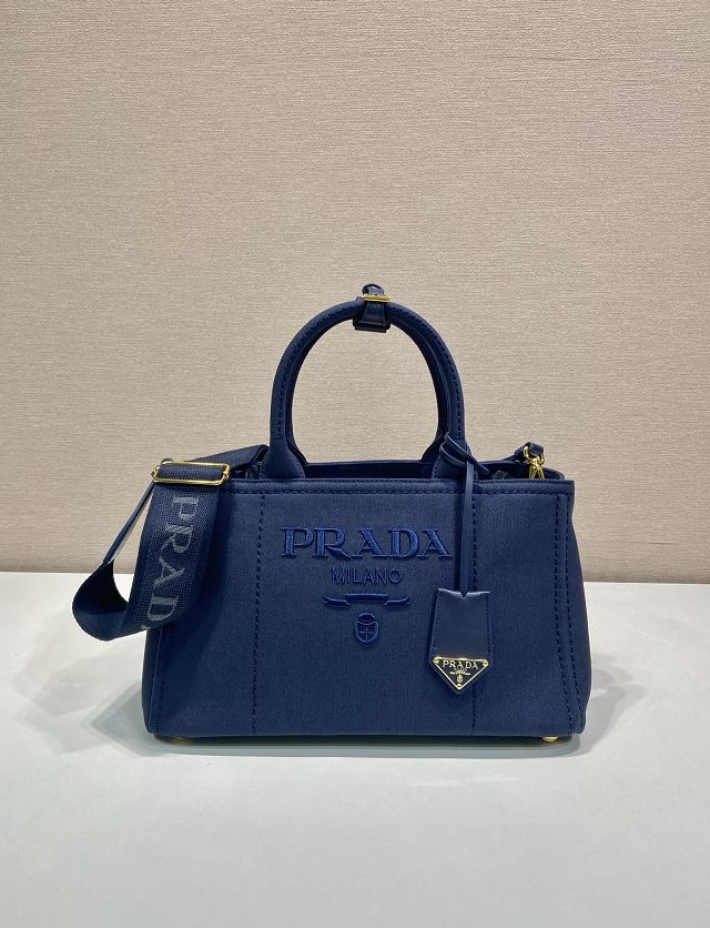 Prada original canvas jardiniere medium handbag 1BG554 blue