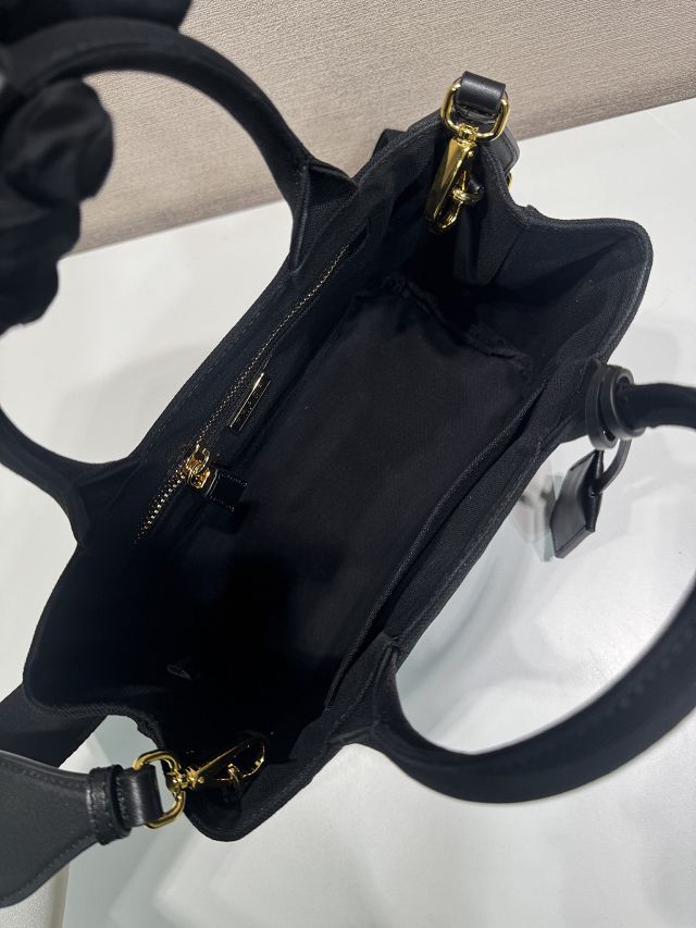 Prada original canvas jardiniere mini handbag 1BA038 black
