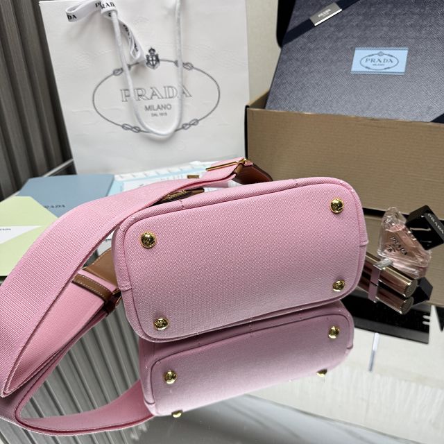 Prada original canvas jardiniere mini handbag 1BA038 pink
