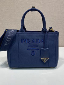 Prada original canvas jardiniere small handbag 1BG464 blue