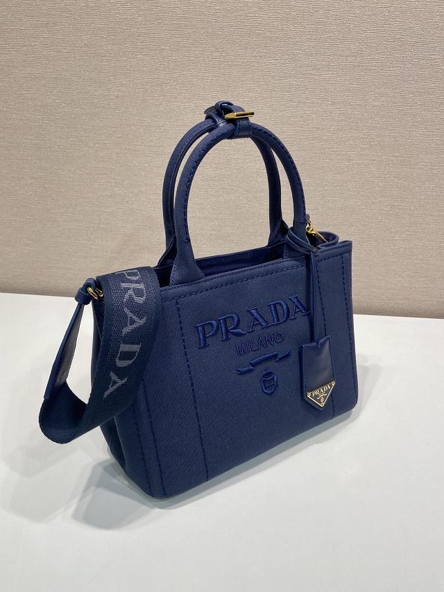 Prada original canvas jardiniere small handbag 1BG464 blue