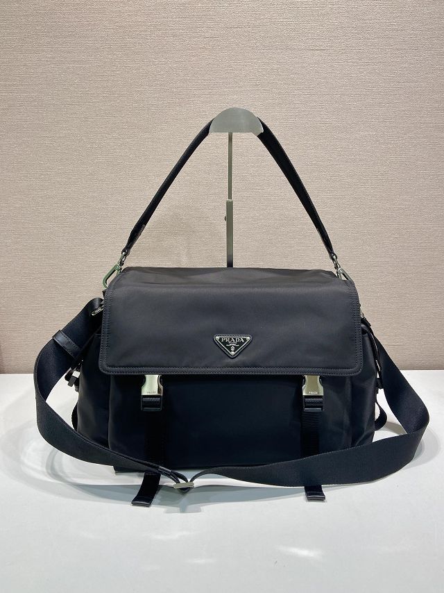Prada original nylon explore large shoulder bag 2VD082 black